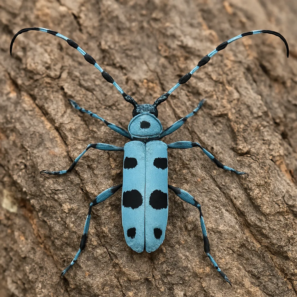 Rosalia funebris – koziorogi