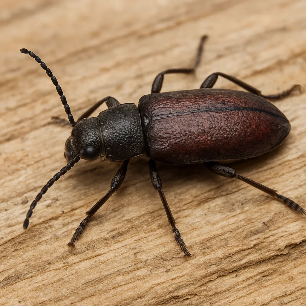 Zbrojec modrzewiowy – Phaenops guttulata – bogatkowate