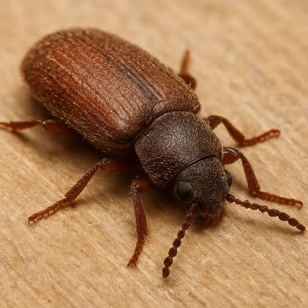 Kołatek domowy – Anobium punctatum – kołatkowate