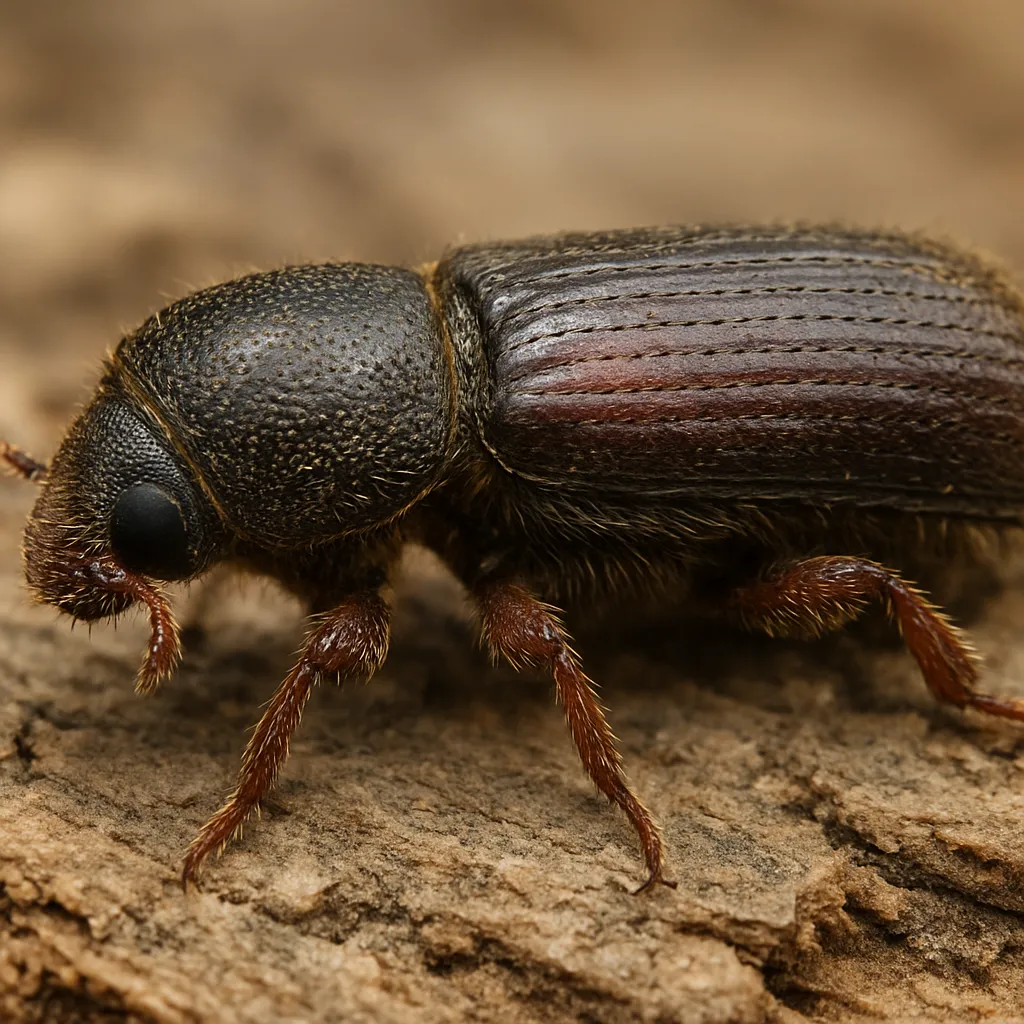 Kornik sosnowiec większy – Tomicus destruens – korniki