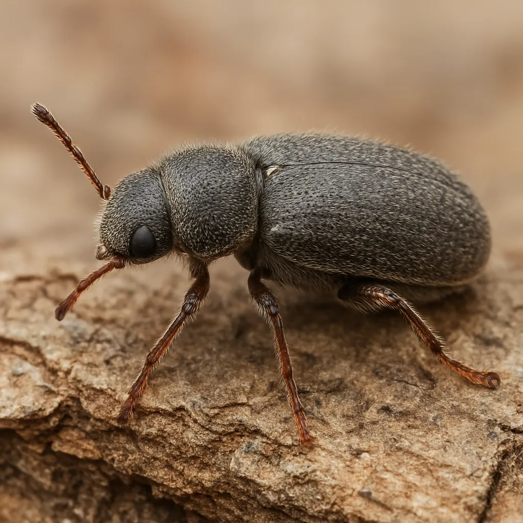 Kornik wierzbówka – Crypturgus cinereus – korniki