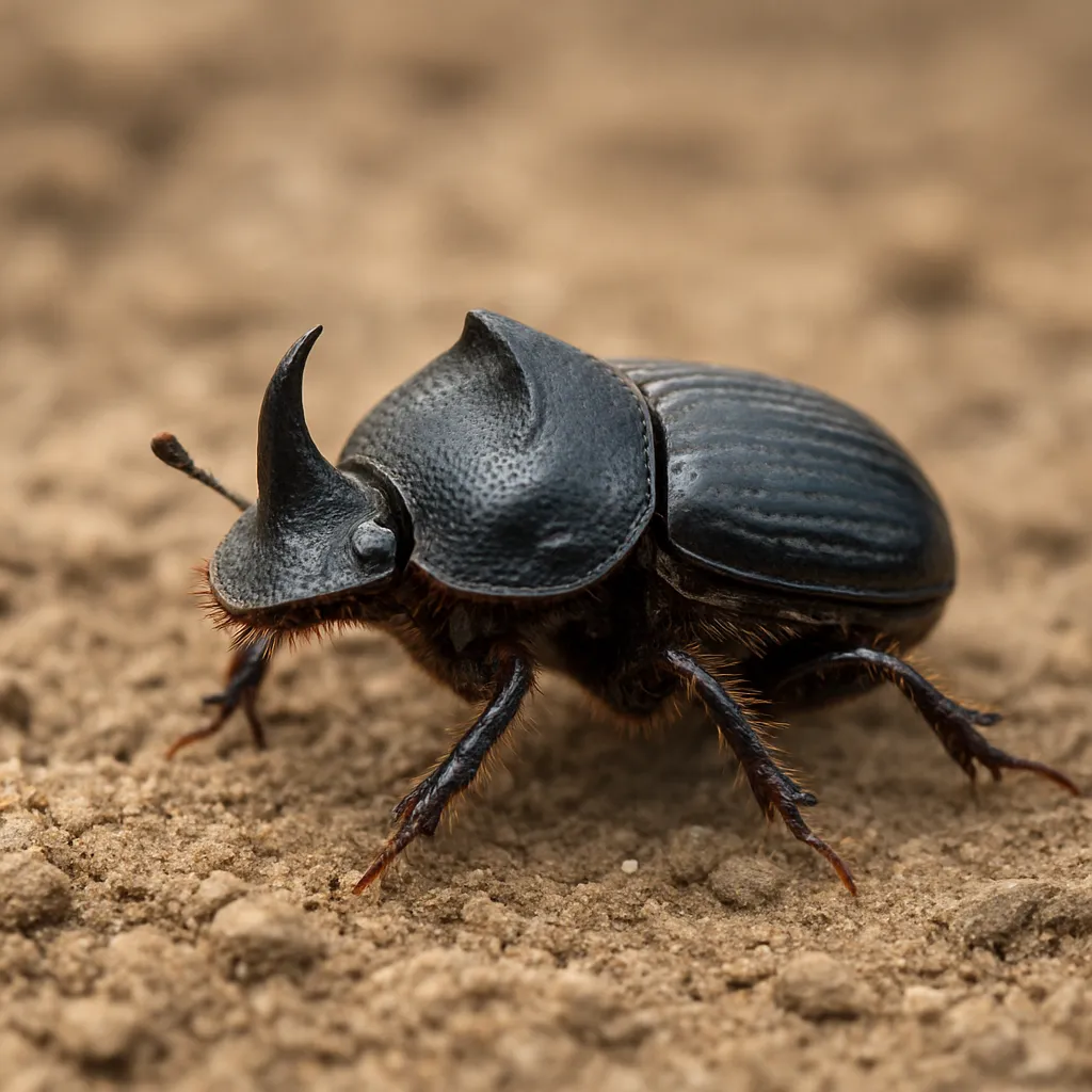 Rogatek stepowy – Onthophagus ovatus – gnojarze
