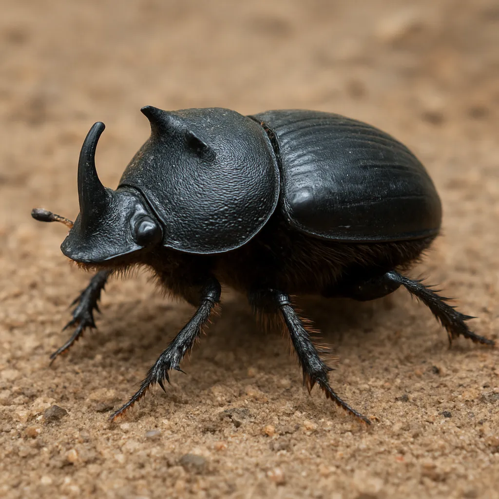 Rogatek czarny – Onthophagus similis – gnojarze