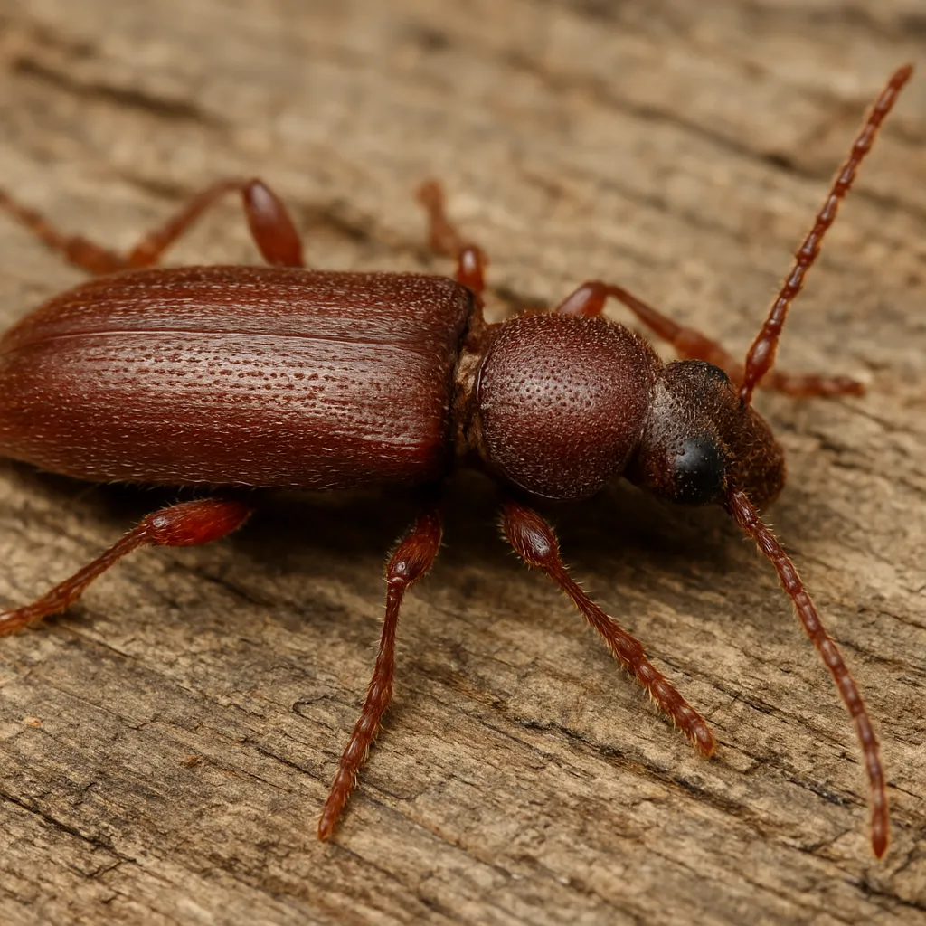 Żerdzianka świerkowa – Tetropium castaneum – kózkowate