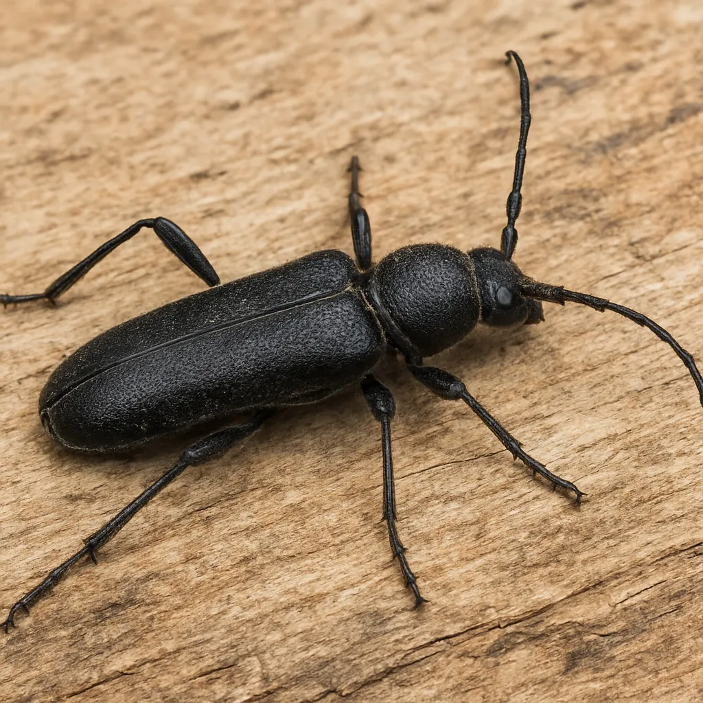 Kózka czarna – Xylotrechus stebbingi – kózkowate