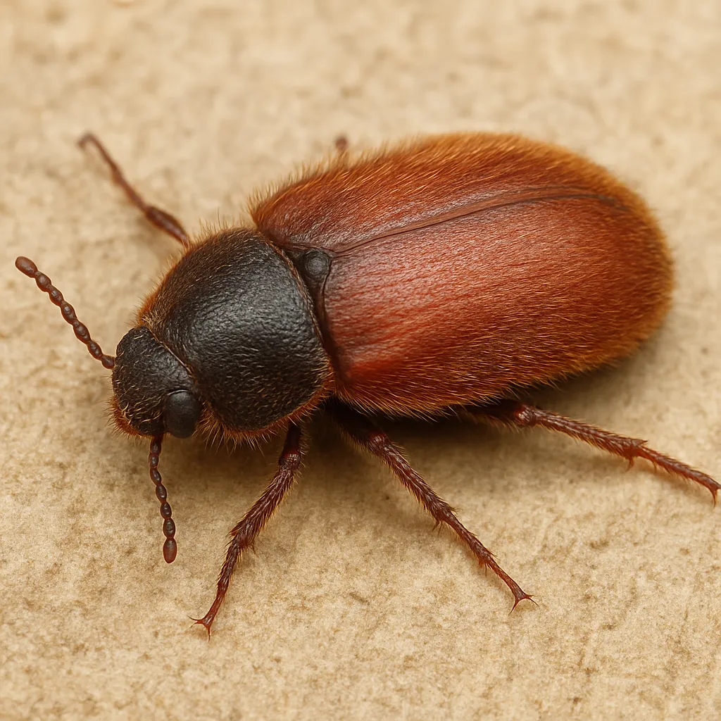 Strzygonia rudawa – Dermestes frischii – skórniki